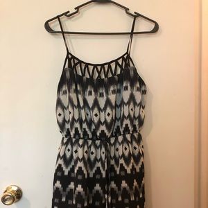 Black and White Midi Dress